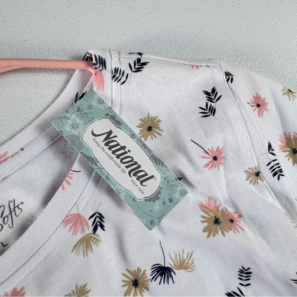 National Since 1952 Ultra Softs T-Shirt Womens White Short Sleeve NWT - Picture 5 of 7